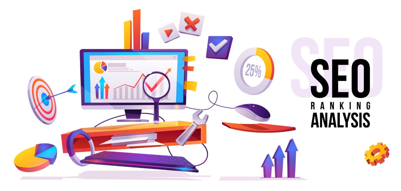 SEO ranking analysis internet technology banner SEO ranking analysis internet technology banner