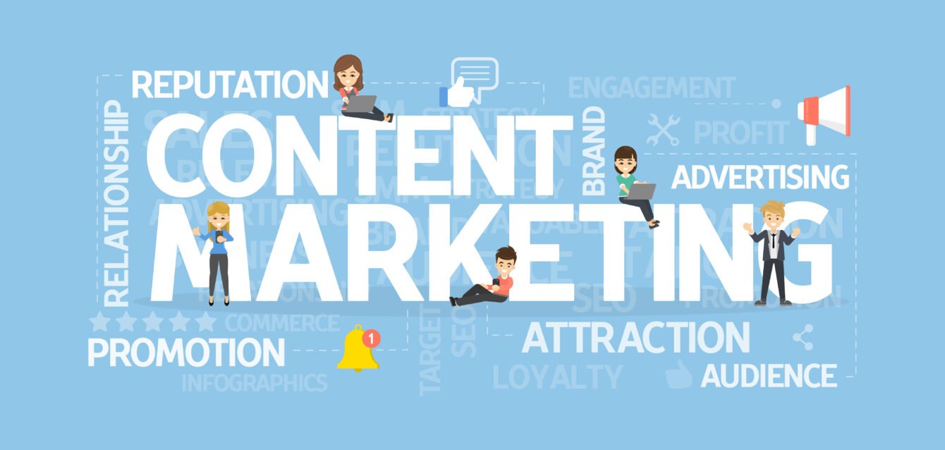 Content marketing concept. Content marketing concept.